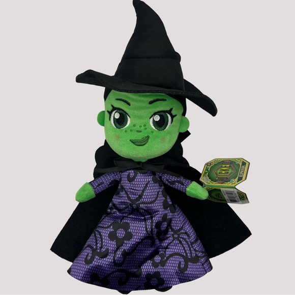 Universal Studio Other - Green Elphaba Witch Plush Doll with Black Hat and Purple Dress
